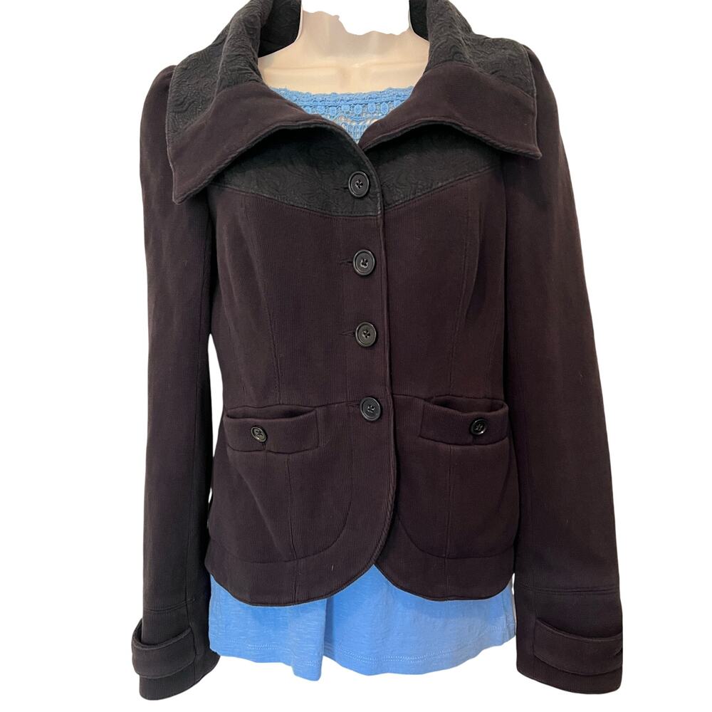 Free People Size 4 Black Blazer / Jacket